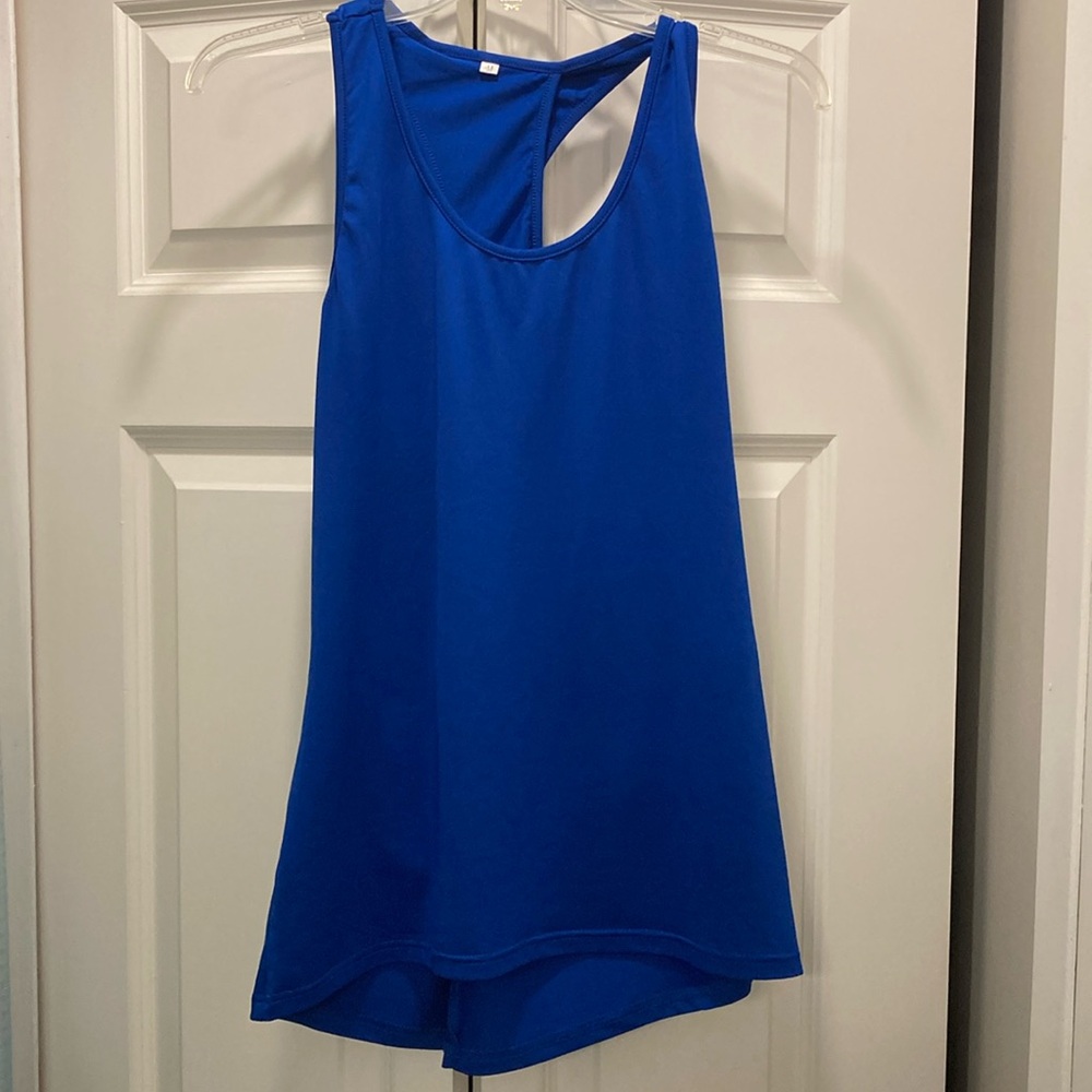 Ictive Blue Workout Tank w/ Keyhole Back